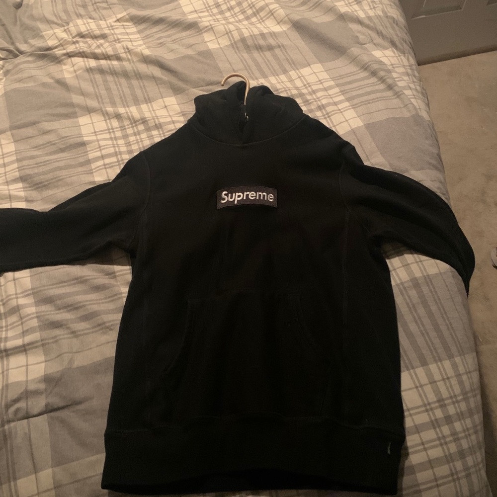 UA supreme black box logo hoodie